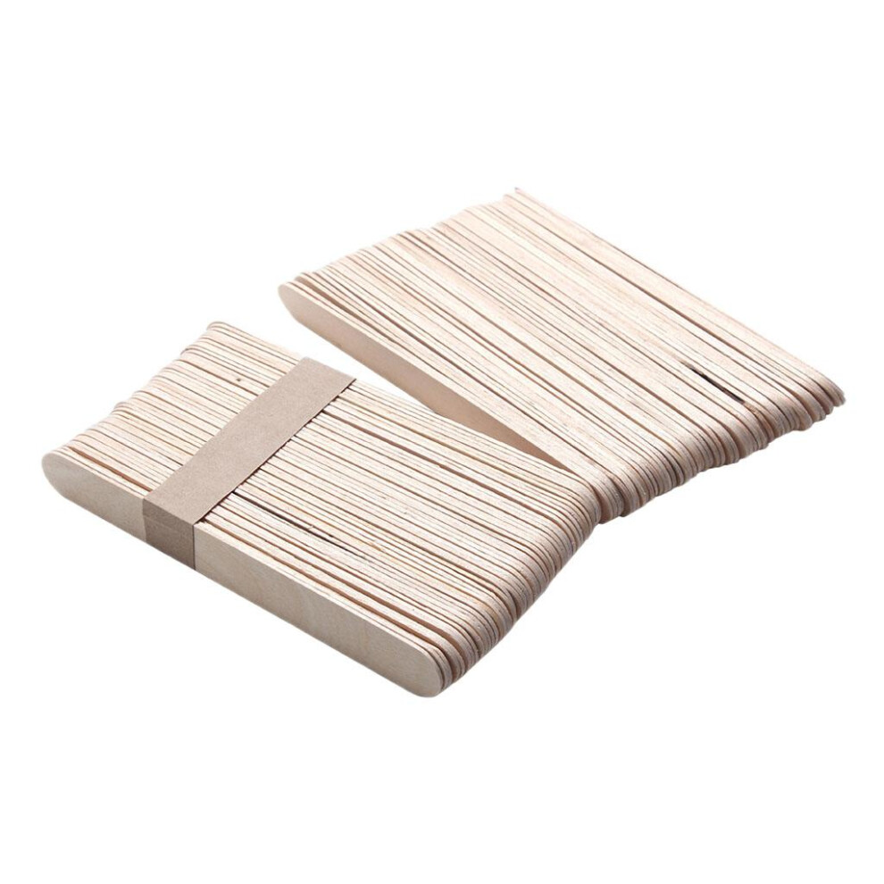 50 Pcs Wooden Hair Removal Sticks Wax Applicator Waxing Beans Spatulas