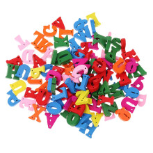 100 Pieces Mixed Letter Alphabet Wooden Decorative Accessories