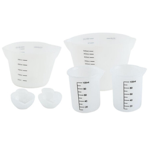 6pcs Silicone Resin Cup Set Measuring Mixing Casting DIY Craft Epoxy P 1