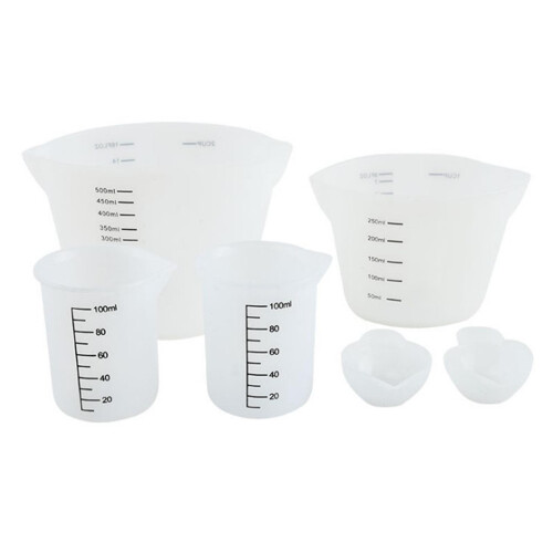 6pcs Silicone Resin Cup Set Measuring Mixing Casting DIY Craft Epoxy P 2