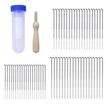 Wood Handle Felt Tool with 60pcs Felt Craft Felting Needles and Storag