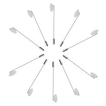 10 Piece Blank Tray Glue On Pad Lapel Stick Pin DIY Clutch Boutonniere