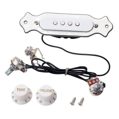 4 String Guitar Soundhole Prewired Active Pickup for Cigar Box Guitar
