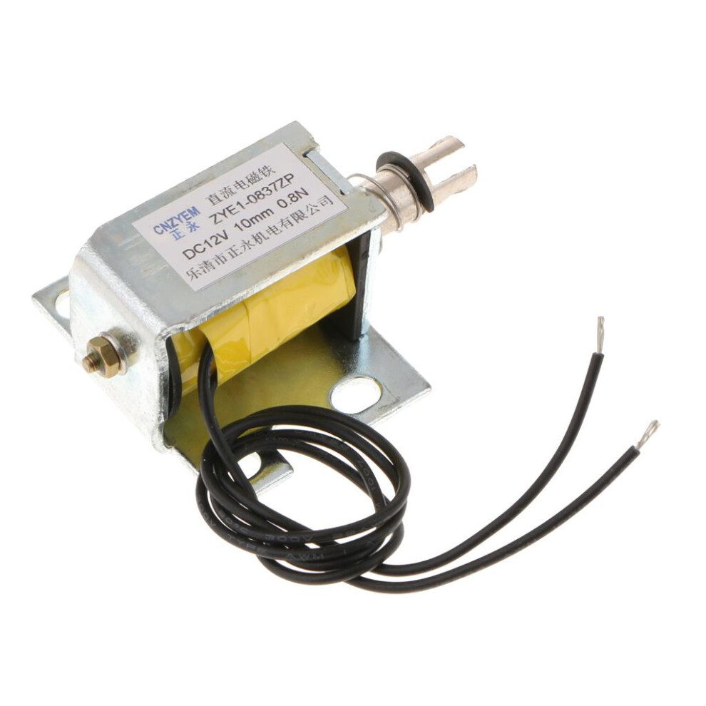 Push Type Open Frame Solenoid Electromagnet Dc12v 10Mm 0.8N 6901423061583