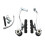 Bikes V Brake Front and Rear Linear Pull Level Caliper Parts Aluminum 2
