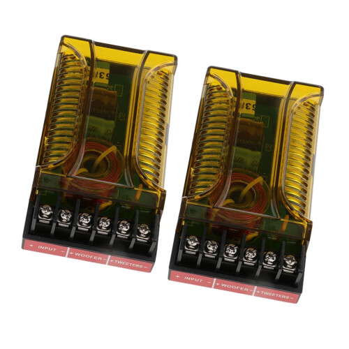2Pieces 120W 2 Way High-Low Speaker Frequency Divider Crossover Filter 1