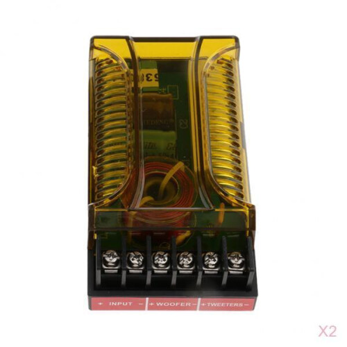 2Pieces 120W 2 Way High-Low Speaker Frequency Divider Crossover Filter 2