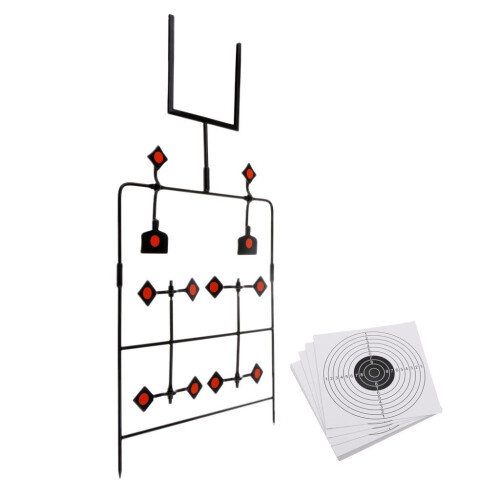 Shooting Target Auto Reset   Target Stand with 20 Paper Targets