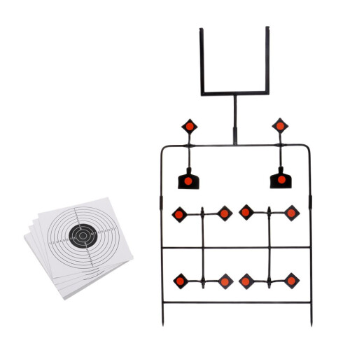 Shooting Target Auto Reset   Target Stand with 20 Paper Targets 1