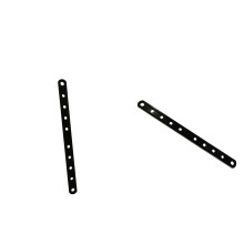 2 Pieces 12" Hanger Strap Universal Exhaust Muffler Drilled Bracket Bl