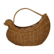 Egg Storage Basket Rattan Chicken Hen Shaped Rustic Wicker Basket for