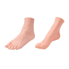 2 pieces Soft Lifesize Female Mannequin Foot Shoes Display Fake Manicu