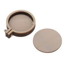 Round Mini Wooden Embroidered Hoop Frames for Crafts Accessories 34mm