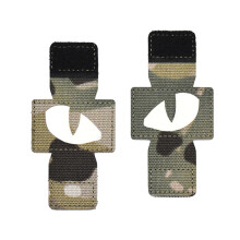 2Pcs Cloth Cat Eyes Patches Luminous Armband for Clothing Uniform Pant