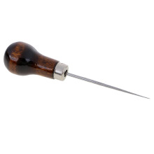 Leather Craft Wooden Handle Awl Sewing Punching Hole Maker Stitching T