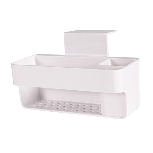 Multipurpose Sink Organizer Rack with Suction Cup Brush Holder for Kit
