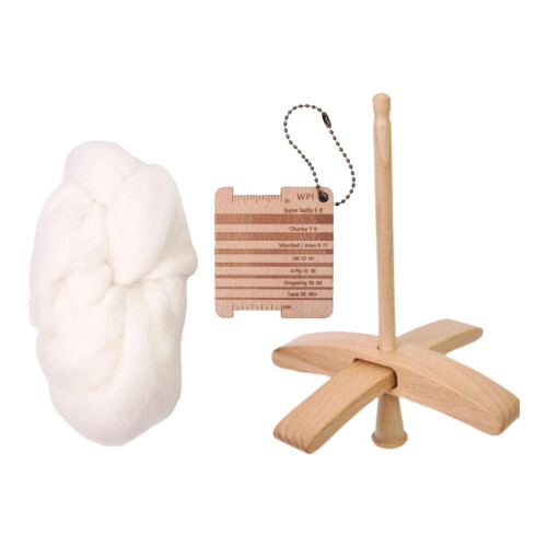 Turkish Drop Spindle Wooden Removable for Hand Spinning DIY Projects C