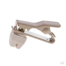 2 Pcs 1.5mm Lapel Tie Lavalier Mic Clip Clip-on Clamp Holder for Live