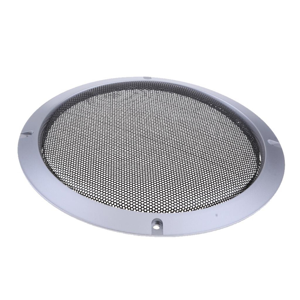 8Inch Speaker Grills Cover Case With Screws Silver 6901423074965
