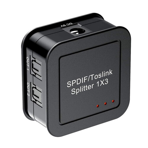 Digital Optical Audio Splitter Digital Fiber Optic Audio Divider UK