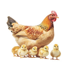 Chicken Wall Sticker Rooster Chicken Waterproof for School Apartment K