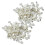 200 Pieces Silver White Heart Glue on Bails Setting For Necklaces Pend 1