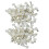 200 Pieces Silver White Heart Glue on Bails Setting For Necklaces Pend 2