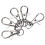 5 Pack 5/16 In Lobster Ring Swivel Trigger Snap Hooks Silver 2