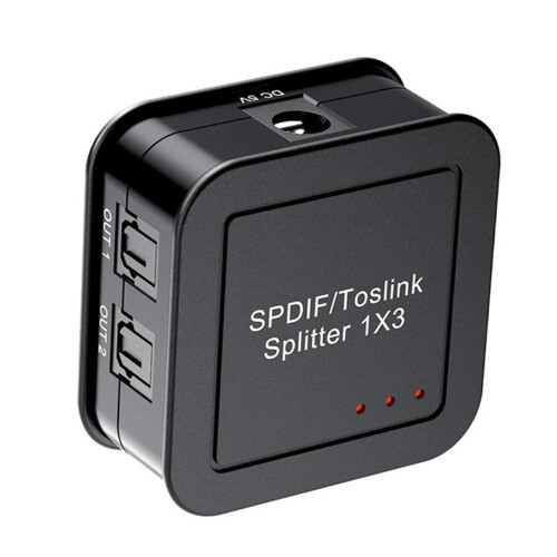 Digital Optical Audio Splitter Digital Fiber Optic Audio Divider UK 1
