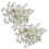 200 Pieces Silver White Heart Glue on Bails Setting For Necklaces Pend 3