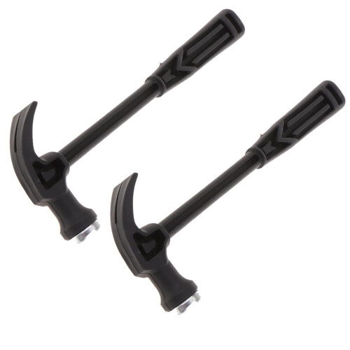 2 Pieces Plastic Handle Mini Claw Hammer Lightweight for Woodworking 2
