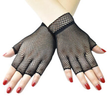 Black Fish Net Gloves for Adults Cosplay Gloves Night Club Party Suppl
