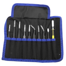 10x ESD Anti-static Tweezers Set Maintenance Repair Stainless Steel To