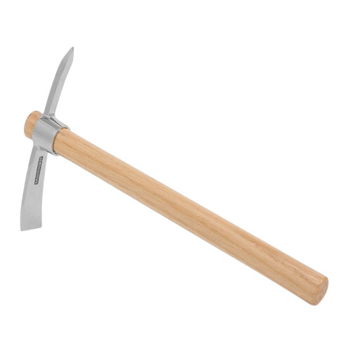Ice Axe Garden Pickaxe Wood Handle Pick Mattock Hoe for Digging Soil