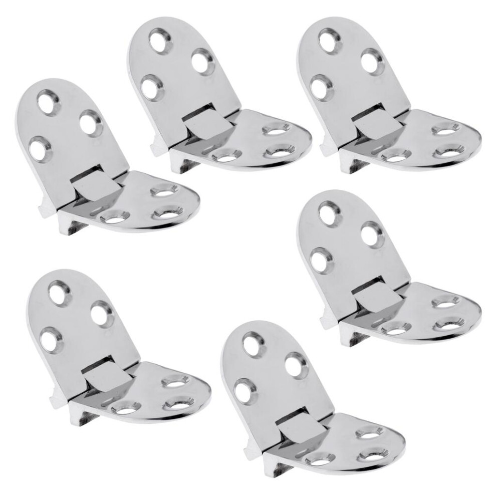 6Pcs 316 Stainless Steel Flush Strap Hinge Door Hinge For Marine Boat 6901423111486