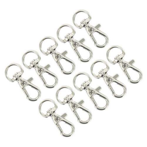 Phenovo 10pcs Swivel Trigger Snap Hooks Silver 12mm x 30mm