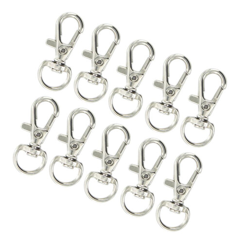 Phenovo 10pcs Swivel Trigger Snap Hooks Silver 12mm x 30mm 2