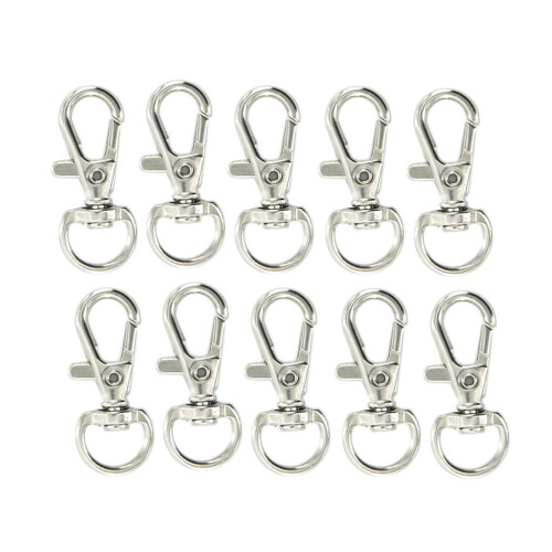 Phenovo 10pcs Swivel Trigger Snap Hooks Silver 12mm x 30mm 1