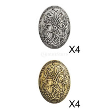 8pcs Norse Medieval Viking Shield Symbol Brooch Oval Shawl Pin