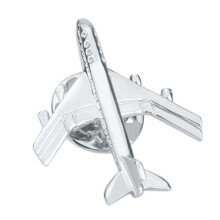 Mens Fashion Silver Airplane Button Collar Clip Brooch Pin Jewelry Gif