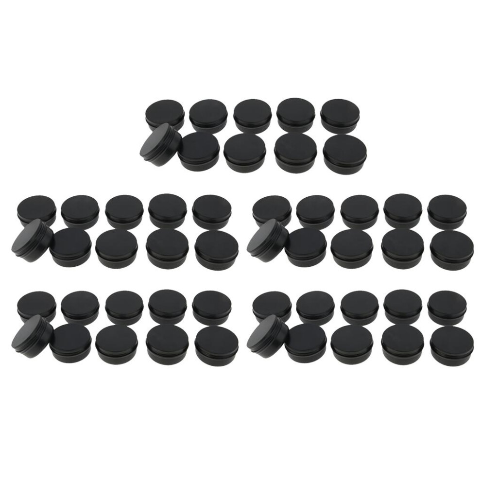 50 Pieces Round Aluminum Cream Empty Lip Balm Candles Container Jars 3