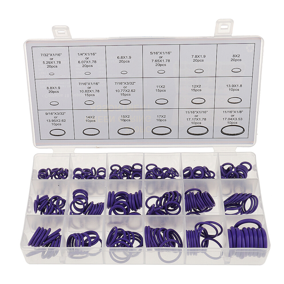 270 Pieces Car Air Conditioning A/C System Hnbr O-Ring Assortment Kit 6901423103825