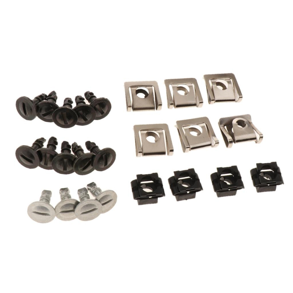 24Pcs/Set Under Engine Cover Screw Undertray Metal Clip For Vw Passat 6901423084537