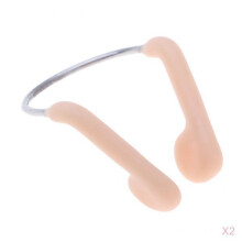 2 Pieces Non-slip Silicone Steel Wire Nose Clip for Swim Diving Water