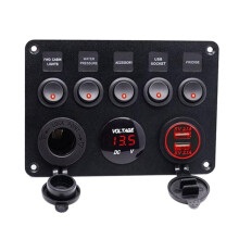 12V Circiut Panel Breaker Voltmeter Cigarette for Buses, Yachts, Marin