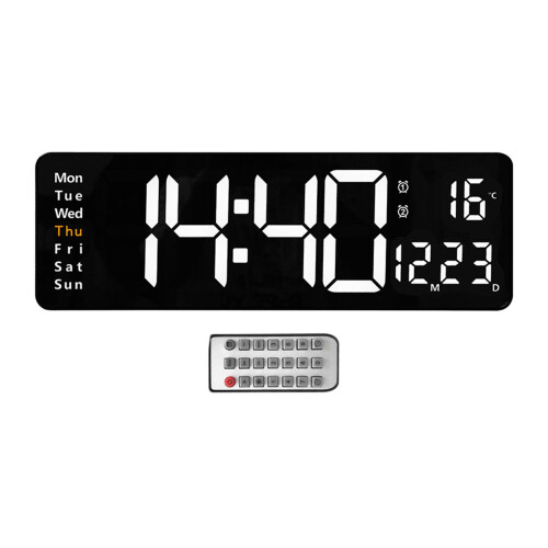 Large Digital Wall Clock Modern Temperature Timekeeping Clocks Home De 2