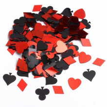 3x1 Pack Casino Poker Pattern Confetti Party Supplies Decoration Sequi