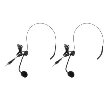 2pcs Microphone Headset 1/8" (3.5mm) for Speakers Bodypack Transmitter