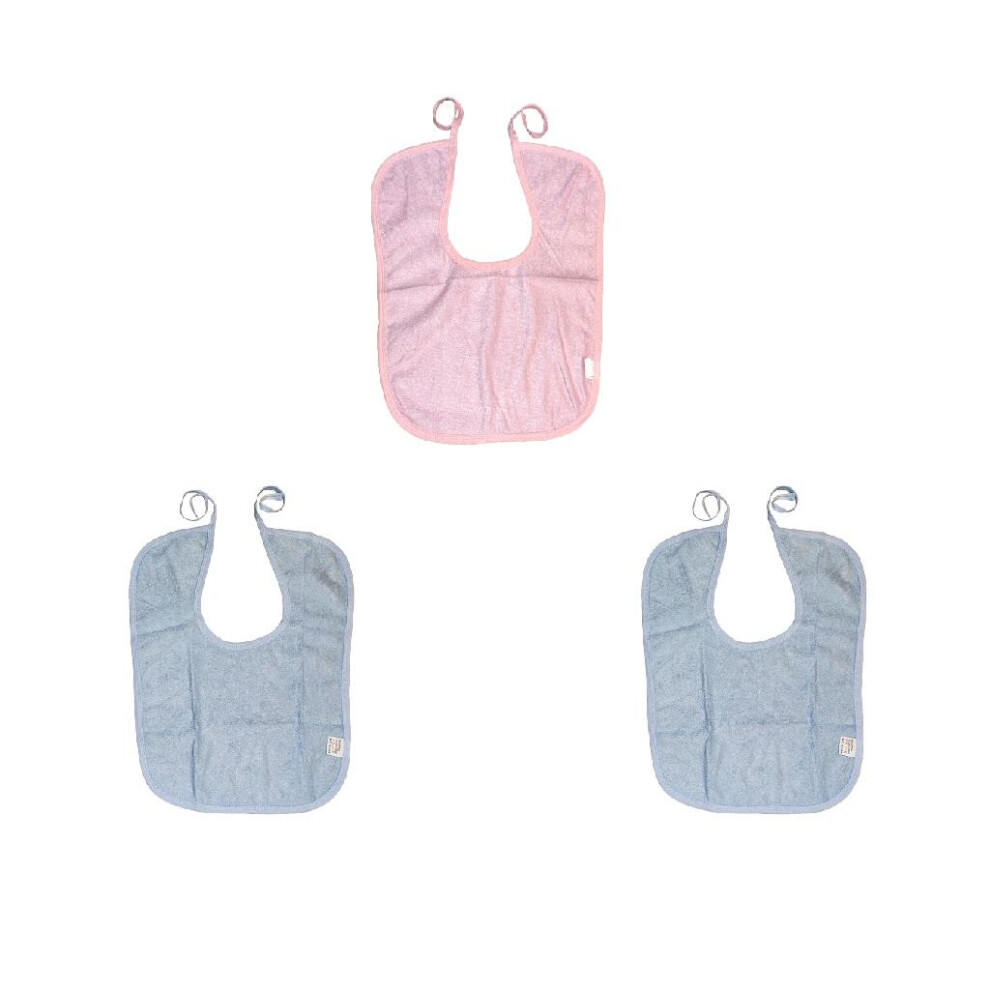 3Pcs Short Adult Disability Bib Mealtime Dining Cloth Protector Apron