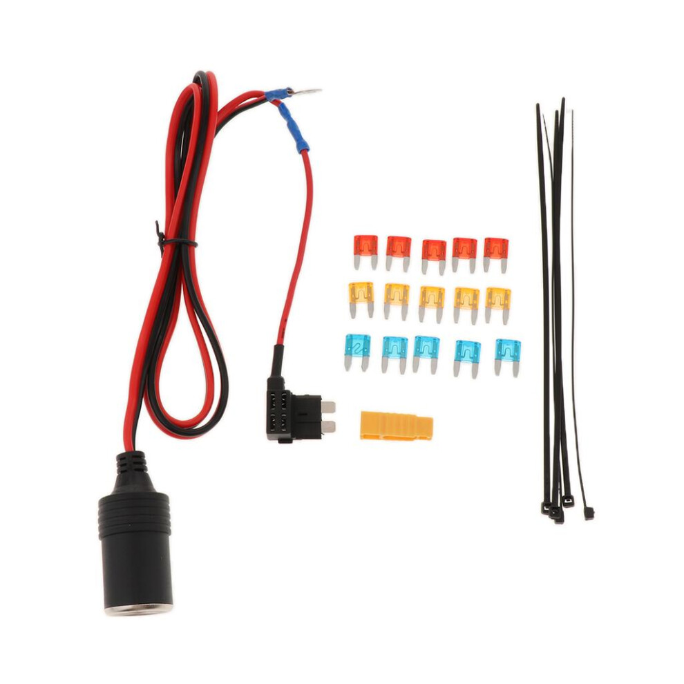 Car Cigar Lighter Add-A-Circuit Fuse Holder Tap 5/10/15A Fuse Small Re 6901423090439